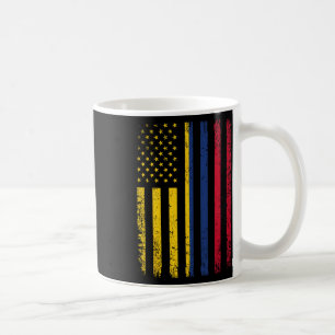 Flagga 4 juli USA Colombiansk flagga Kaffemugg