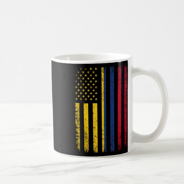 Flagga 4 juli USA Colombiansk flagga  Kaffemugg (Höger)