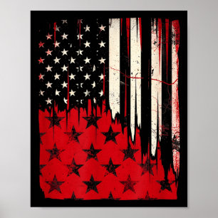 Flagga 4 juli usa självständighetsdag poster