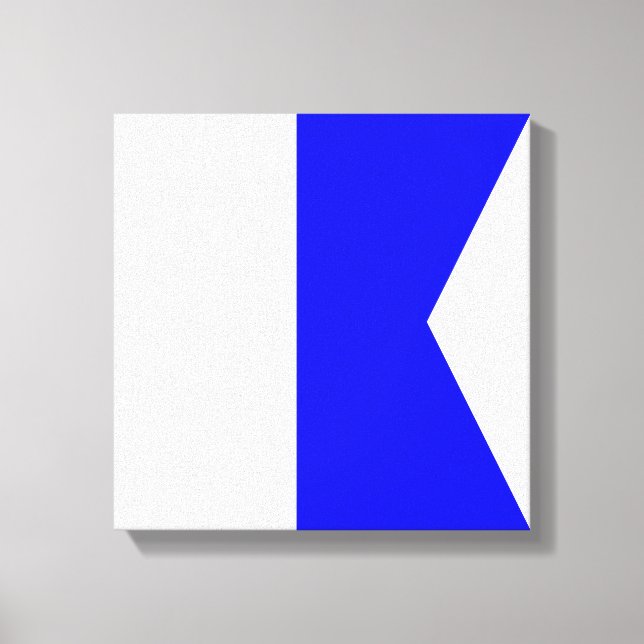 Flagga A - Alfa Canvastryck (Framsida)