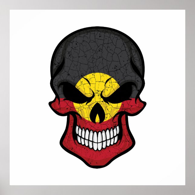 Flagga AbOrient Smiling Skull Poster (Framsidan)