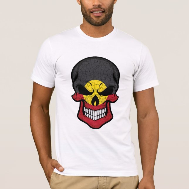 Flagga AbOrient Smiling Skull T Shirt (Framsida)
