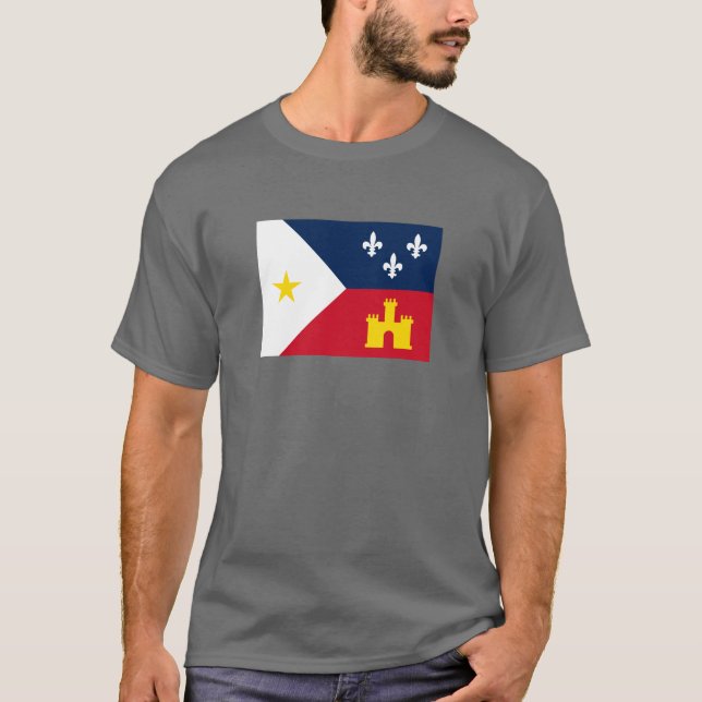 Flagga Acadiana T Shirt (Framsida)
