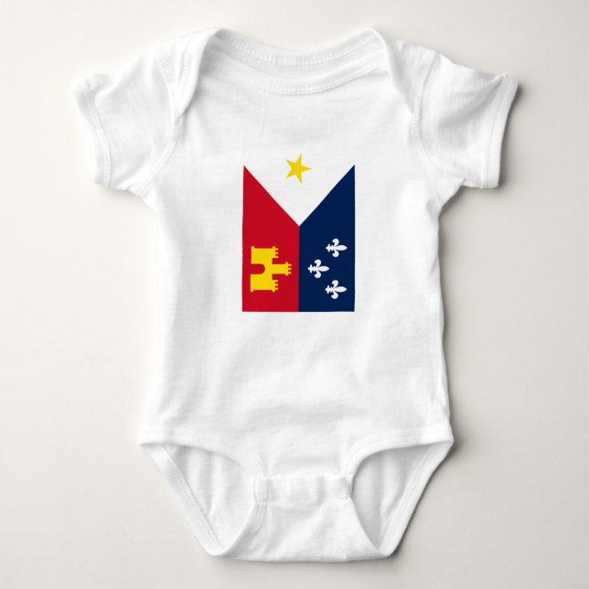 Flagga Acadiana T Shirt (Framsida)