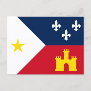 Flagga Acadiana Vykort