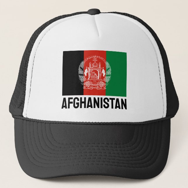 Flagga Afghanistan - 2013 års antagande Keps (Framsida)