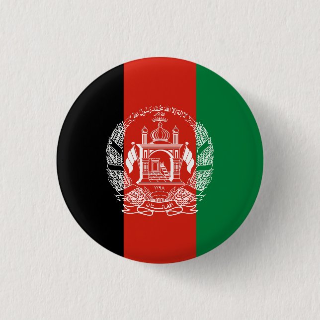 Flagga Afghanistan Knapp (Framsida)
