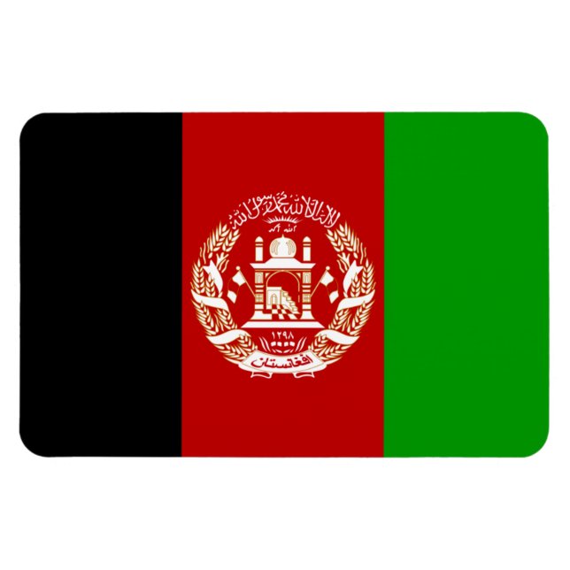 Flagga Afghanistan Magnet (Horisontell)