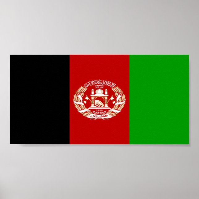 Flagga Afghanistan Poster (Framsidan)