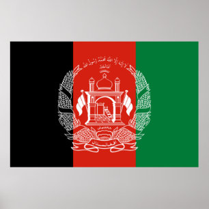 Flagga Afghanistan Poster