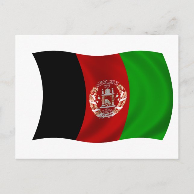 Flagga Afghanistan Vykort (Framsida)