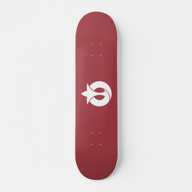 Flagga Aichi prefecture, Japan Mini Skateboard Bräda 18,5 Cm (Framsida)