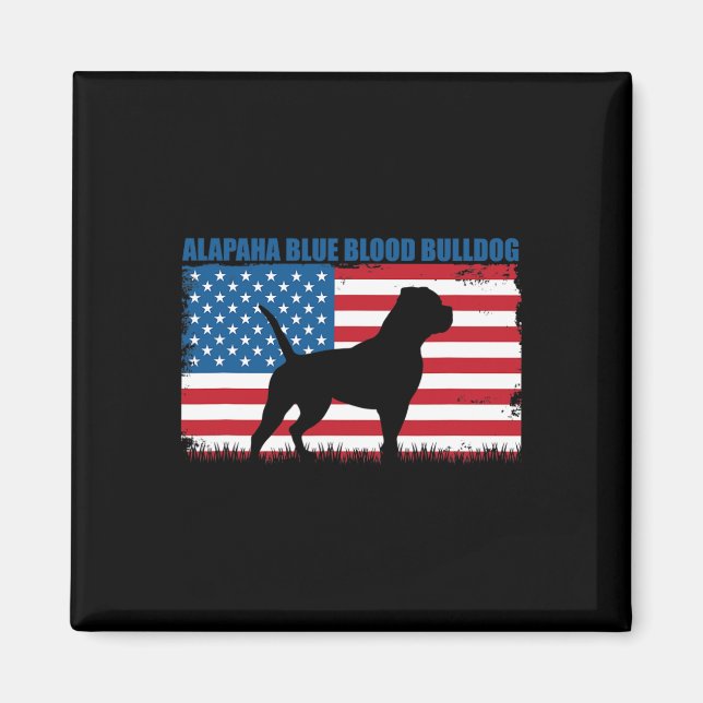 Flagga Alapaha Blue Blood Bulldog Magnet (Framsidan)