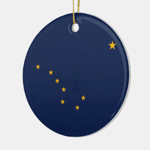 Flagga Alaska Julgransprydnad Keramik