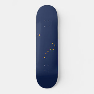 Flagga Alaska Mini Skateboard Bräda 18,5 Cm