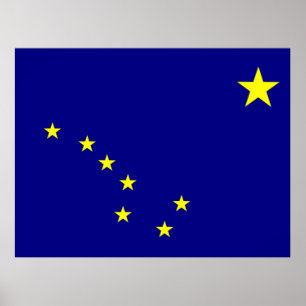 Flagga Alaska Poster