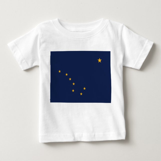 Flagga Alaska T Shirt (Framsida)