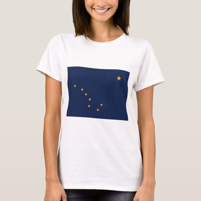 Flagga Alaska T Shirt (Framsida)