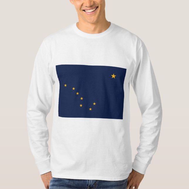 Flagga Alaska T Shirt (Framsida)