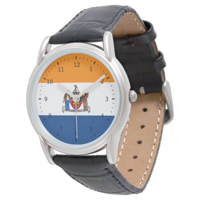 Flagga Albany, New York Armbandsur (Vinklad)