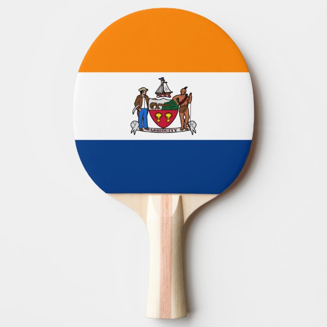 Flagga Albany, New York Pingisracket (Framsidan)
