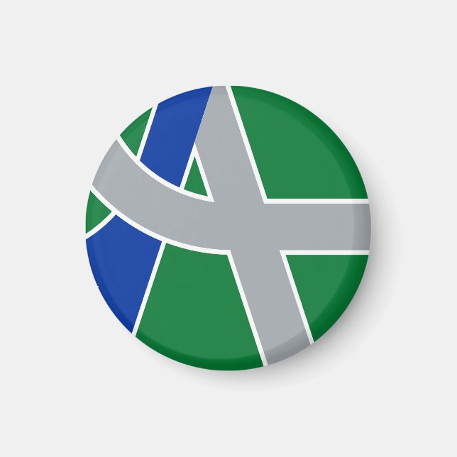 Flagga Albany, Oregon Magnet (Framsidan)