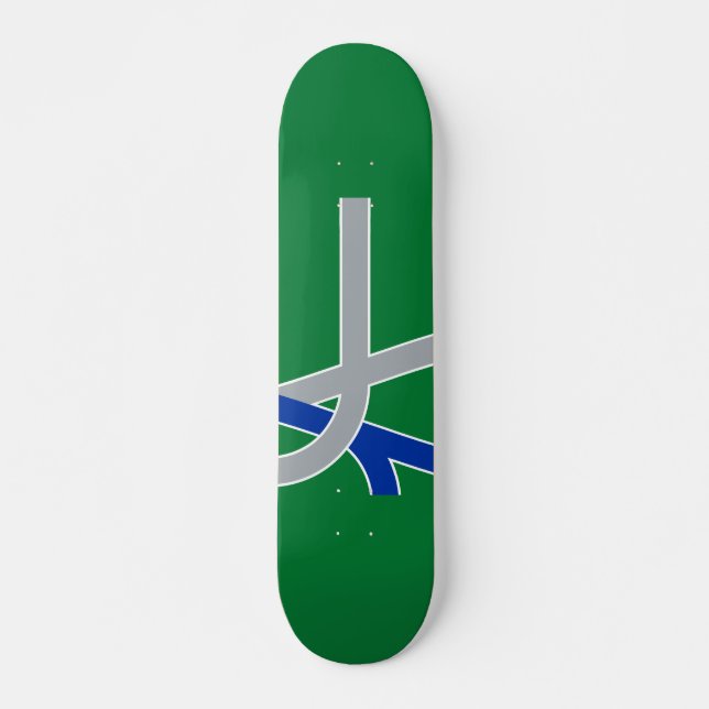 Flagga Albany, Oregon Mini Skateboard Bräda 18,5 Cm (Framsida)