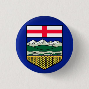 Flagga Alberta - CANADA Knapp