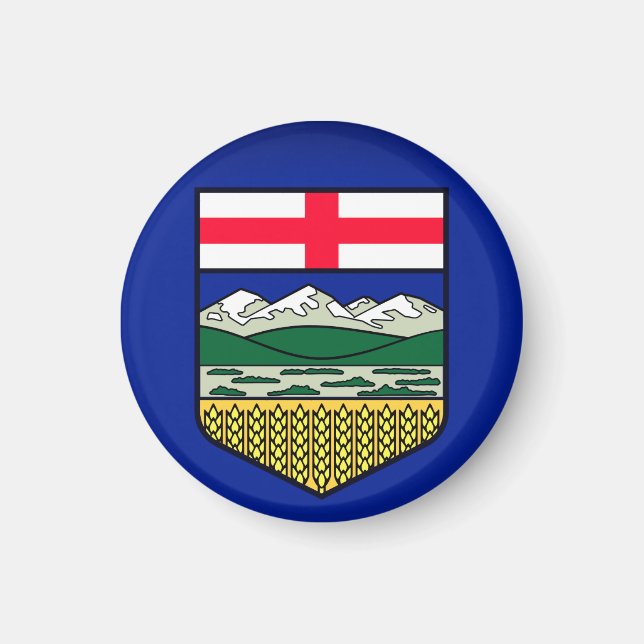 Flagga Alberta - CANADA Magnet (Framsidan)