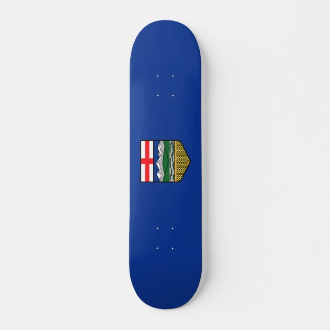 Flagga Alberta - CANADA Mini Skateboard Bräda 18,5 Cm (Framsida)