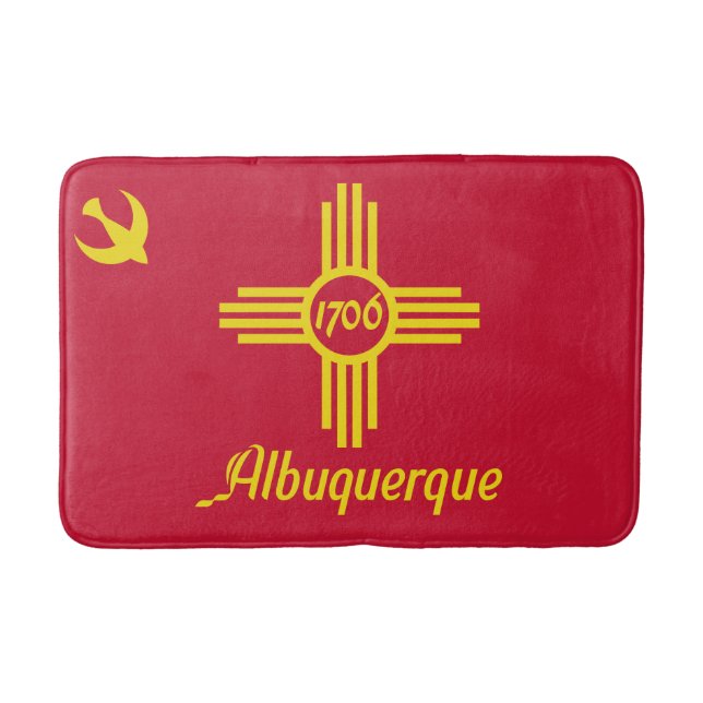 Flagga Albuquerque, New mexico Bath Mat Badrumsmatta (Framsidan)
