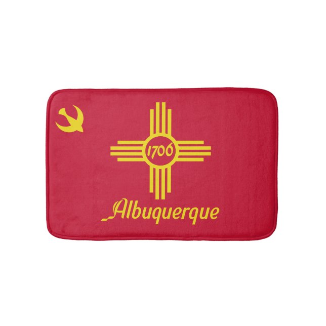 Flagga Albuquerque, New mexico Bath Mat Badrumsmatta (Framsidan)