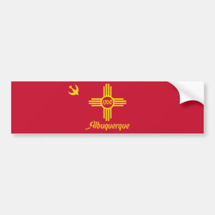 Flagga Albuquerque (New mexico) Bildekal