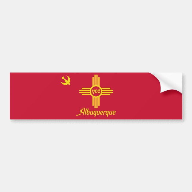 Flagga Albuquerque (New mexico) Bildekal (Framsidan)
