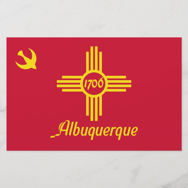 Flagga Albuquerque (New mexico) Brevpapper (Framsida)