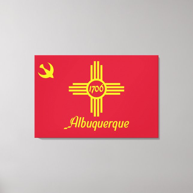 Flagga Albuquerque (New mexico) Canvastryck (Framsida)