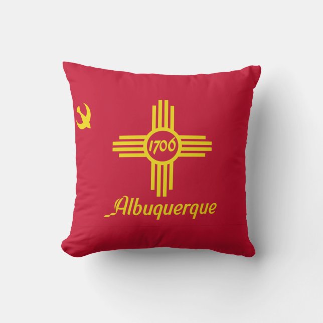 Flagga Albuquerque, New mexico Dekorativ kudde (Framsida)