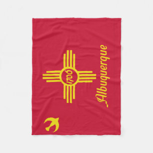 Flagga Albuquerque, New mexico Fleece Blanket