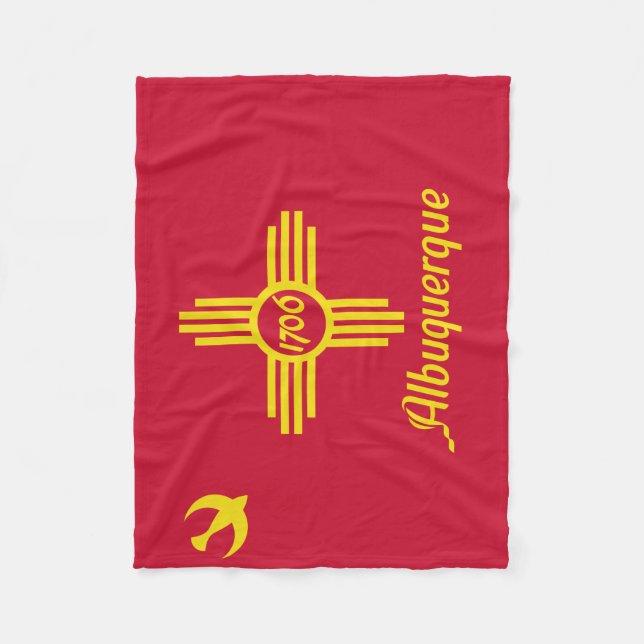 Flagga Albuquerque, New mexico Fleece Blanket (Framsidan)