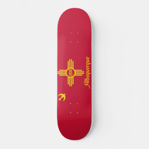 Flagga Albuquerque (New mexico) Mini Skateboard Bräda 18,5 Cm