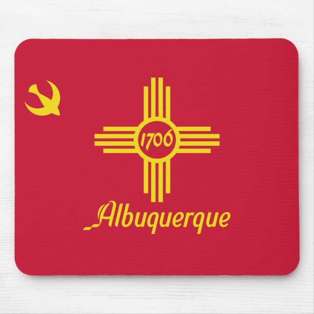 Flagga Albuquerque, New mexico Mouse Pad Musmatta (Framsidan)