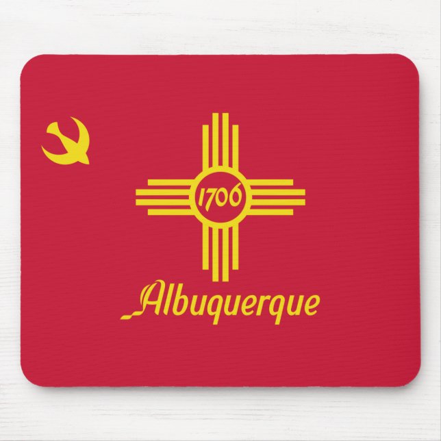 Flagga Albuquerque (New mexico) Musmatta (Framsidan)