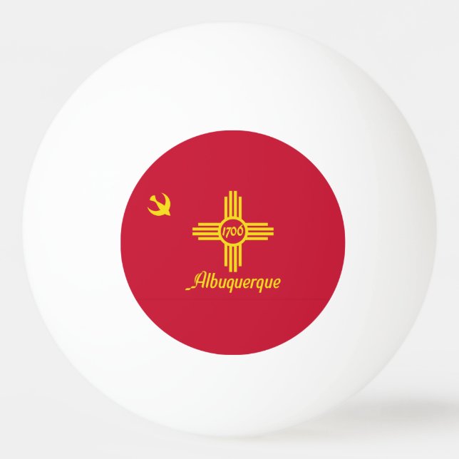 Flagga Albuquerque, New mexico Ping-Pong Ball Pingisboll (Framsidan)