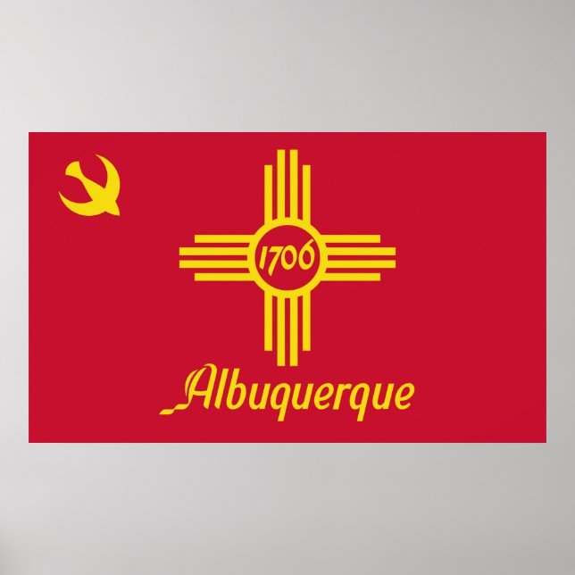 Flagga Albuquerque (New mexico) Poster (Framsidan)