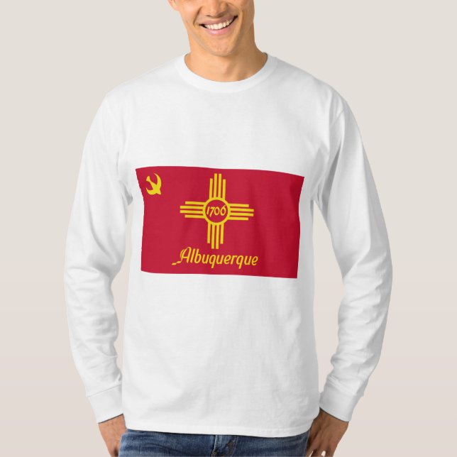 Flagga Albuquerque (New mexico) T Shirt (Framsida)
