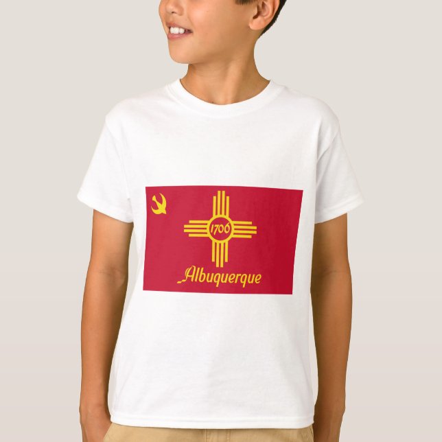 Flagga Albuquerque (New mexico) T Shirt (Framsida)