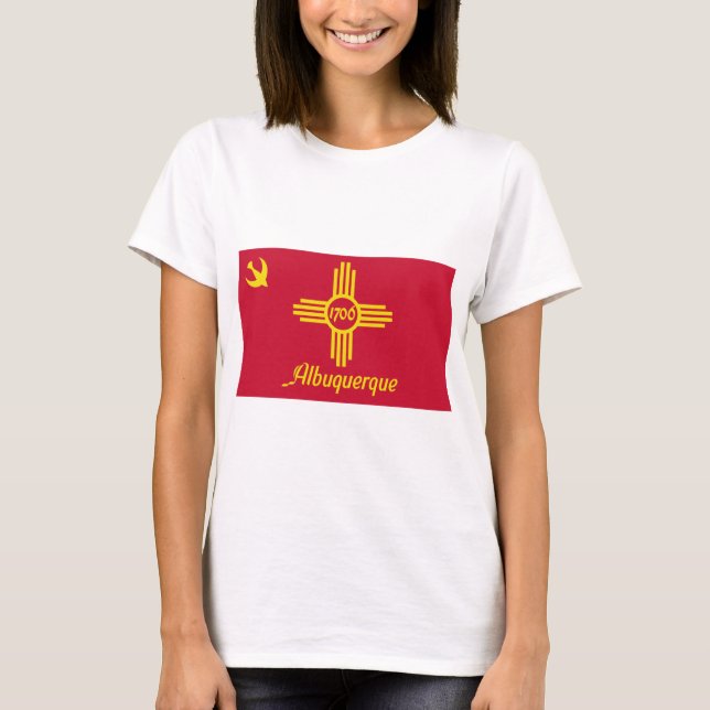 Flagga Albuquerque (New mexico) T Shirt (Framsida)