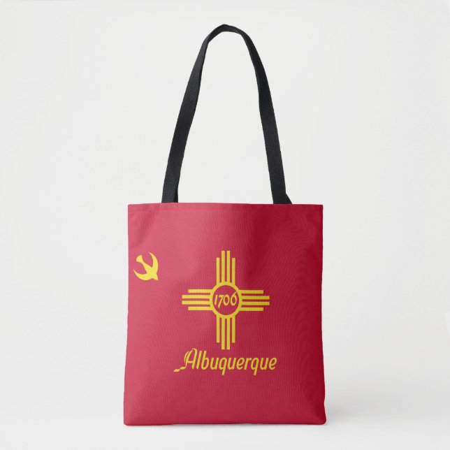 Flagga Albuquerque, New mexico Tote Bag Tygkasse (Framsida)
