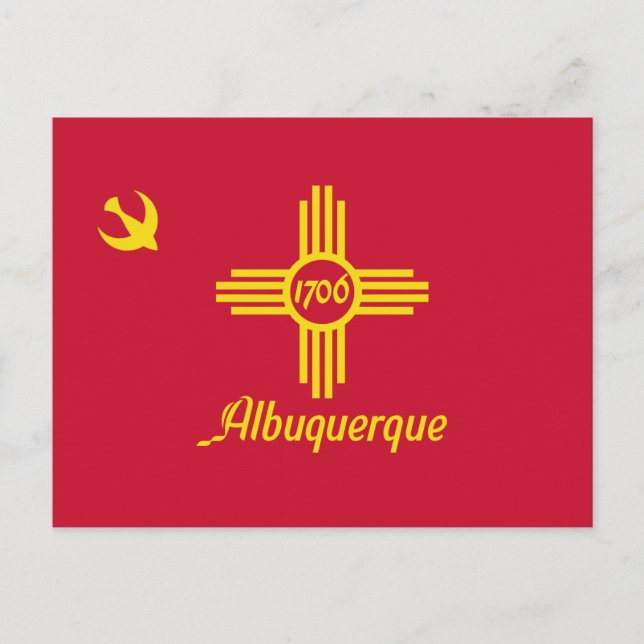 Flagga Albuquerque, New mexico vykort (Framsida)