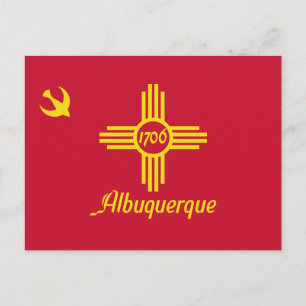 Flagga Albuquerque (New mexico) Vykort